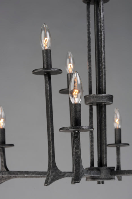 Maxim 30306NI Nine Light Chandelier, Natural Iron