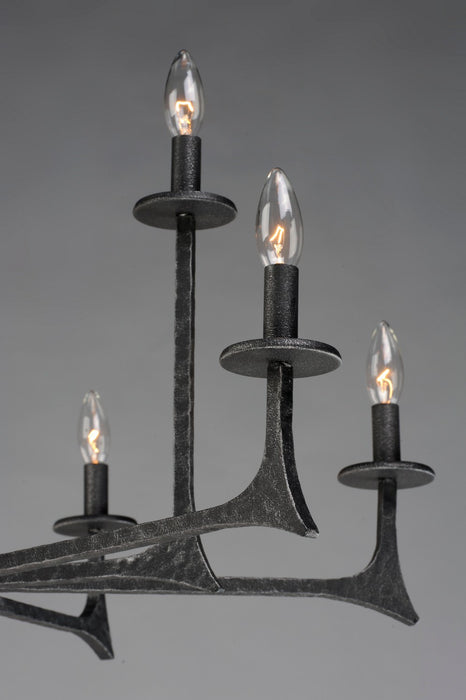 Maxim 30306NI Nine Light Chandelier, Natural Iron