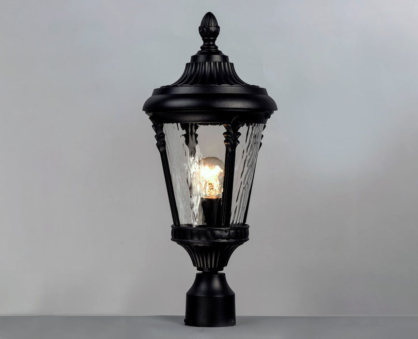Maxim 3050WGBK One Light Outdoor Pole/Post Lantern, Black