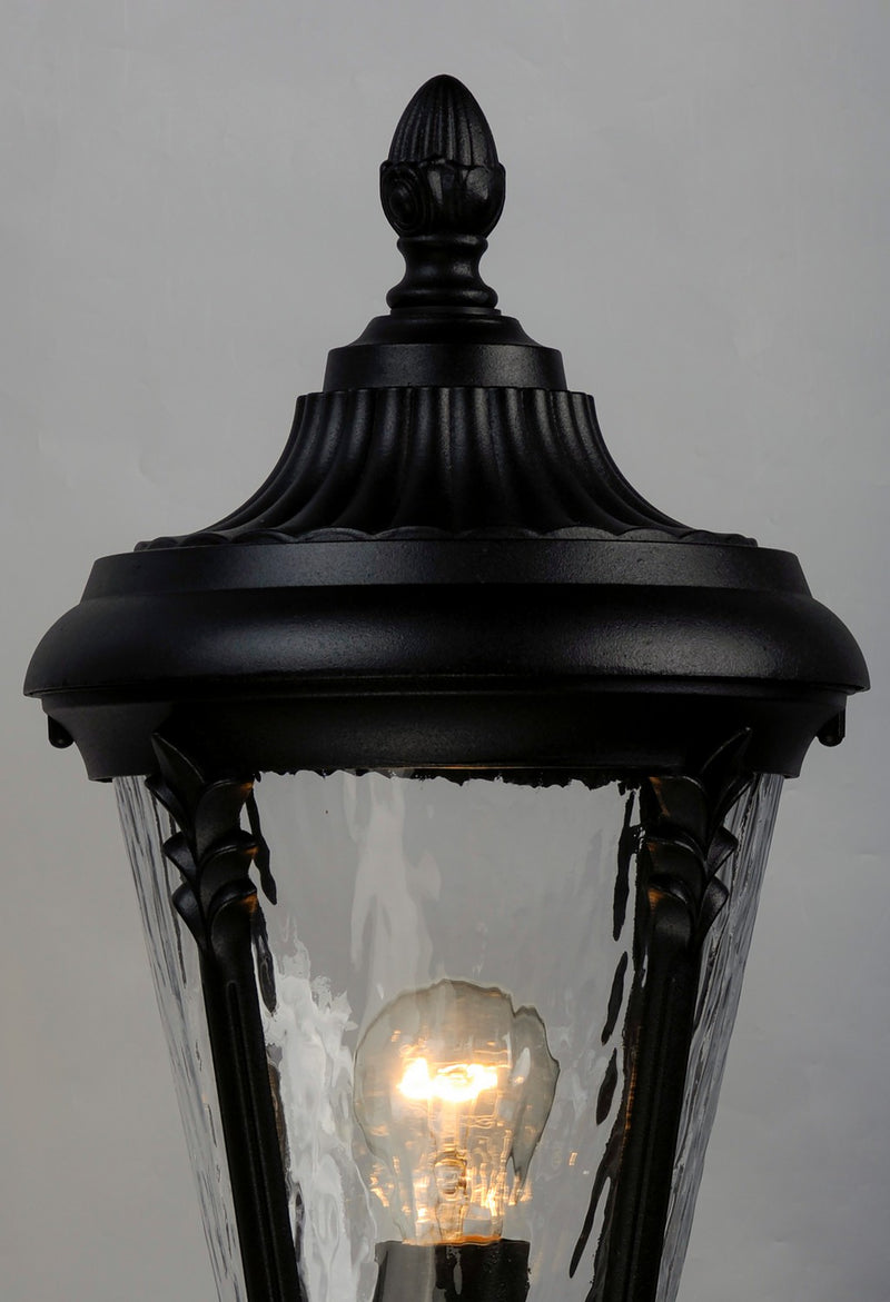 Maxim 3050WGBK One Light Outdoor Pole/Post Lantern, Black