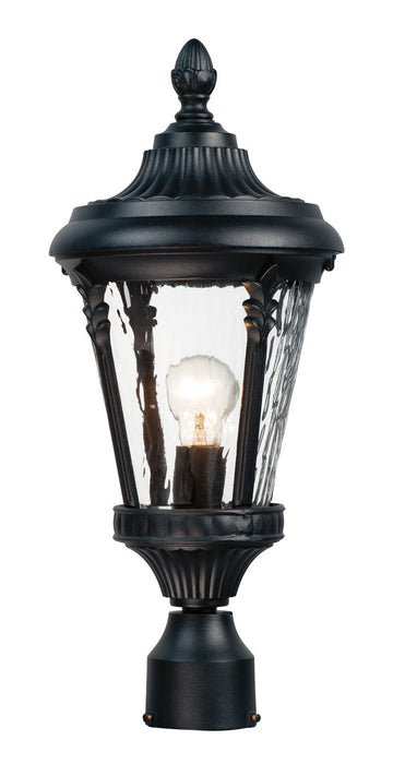 Maxim 3050WGBK One Light Outdoor Pole/Post Lantern, Black