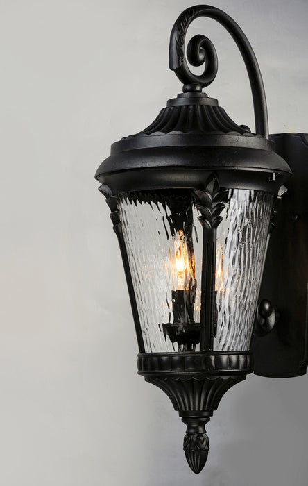 Maxim 3055WGBK Three Light Outdoor Wall Lantern, Black