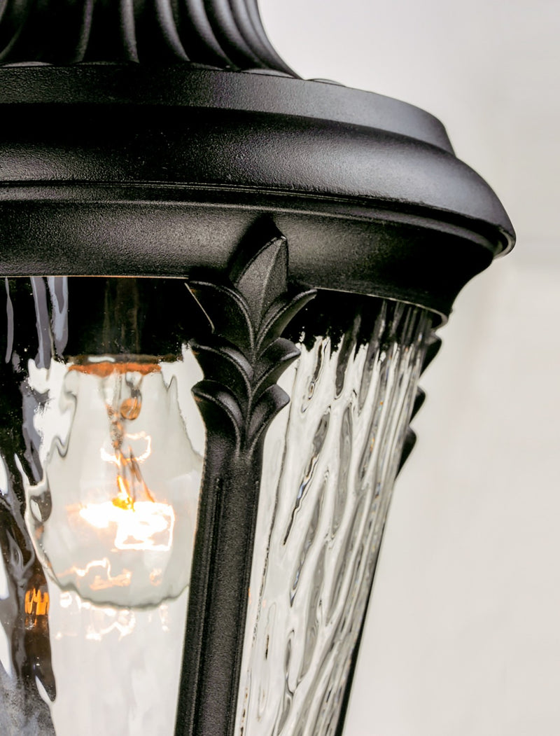 Maxim 3055WGBK Three Light Outdoor Wall Lantern, Black