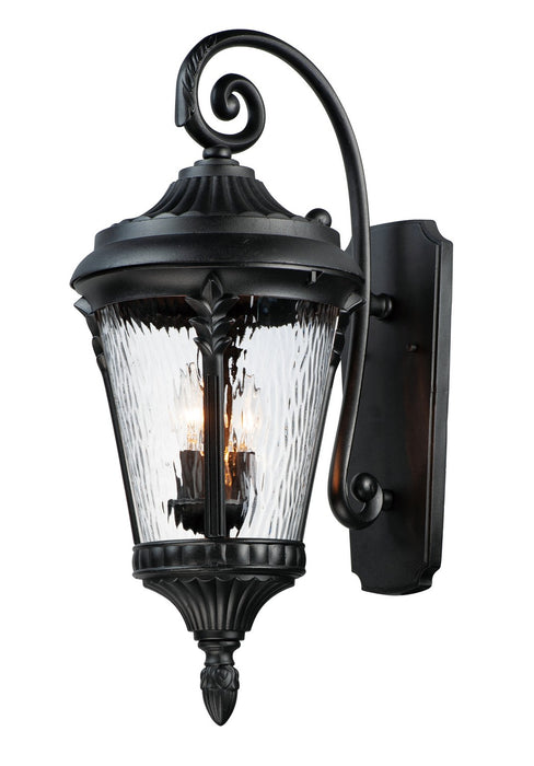 Maxim 3055WGBK Three Light Outdoor Wall Lantern, Black