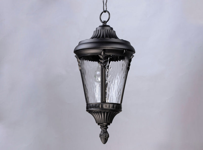 Maxim 3058WGBK One Light Outdoor Hanging Lantern, Black