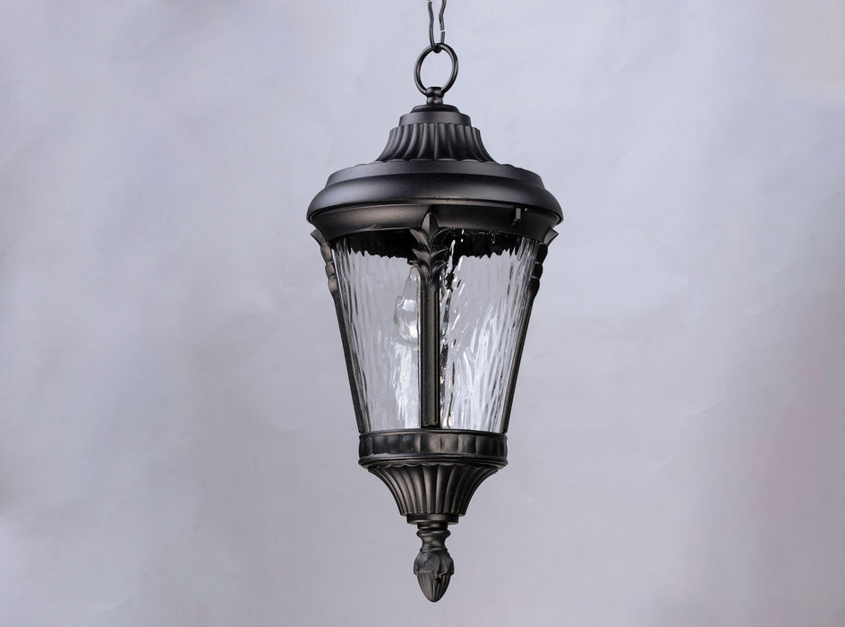 Maxim 3058WGBK One Light Outdoor Hanging Lantern, Black