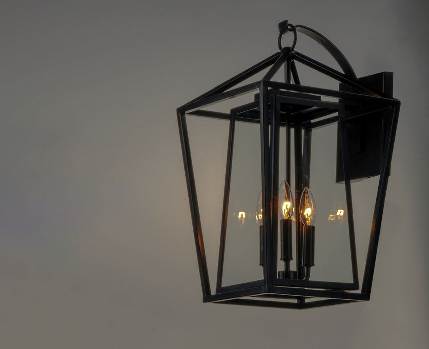 Maxim 3176CLBK Three Light Outdoor Wall Lantern, Black