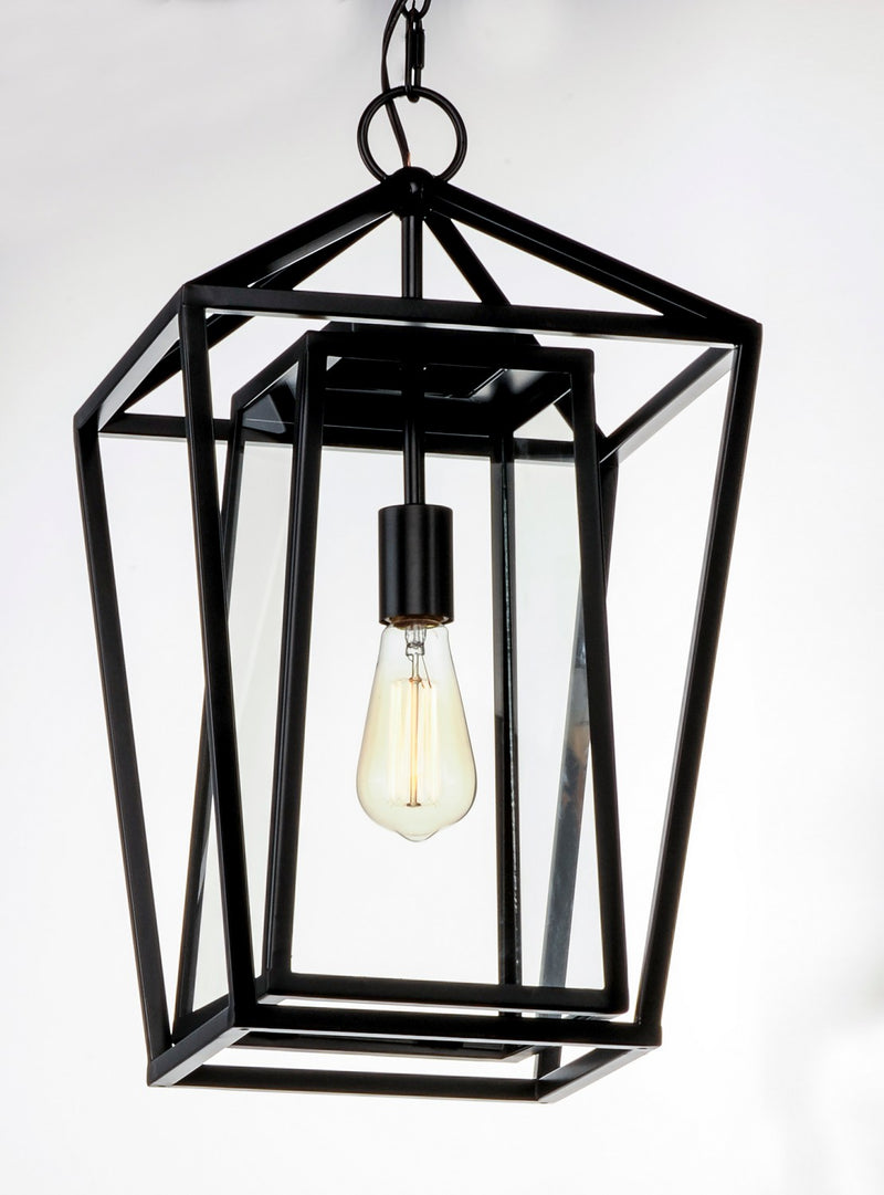 Maxim 3178CLBK One Light Outdoor Hanging Lantern, Black