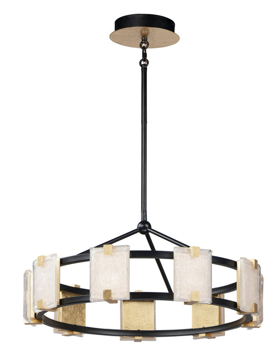 Maxim 39535CYBKGL LED Chandelier, Black / Gold Leaf