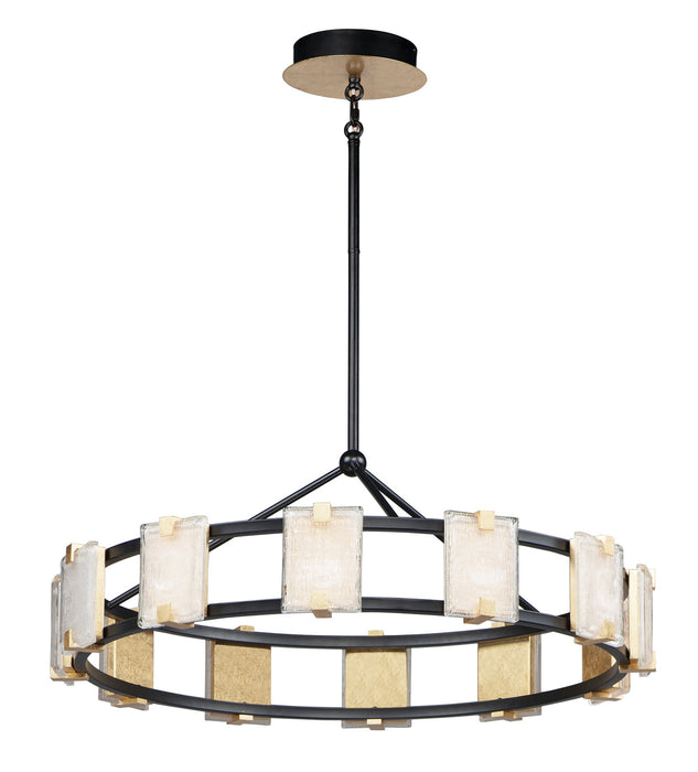 Maxim 39536CYBKGL LED Chandelier, Black / Gold Leaf