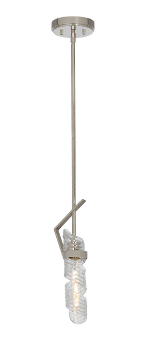 Maxim 39553CLPN One Light Pendant, Polished Nickel
