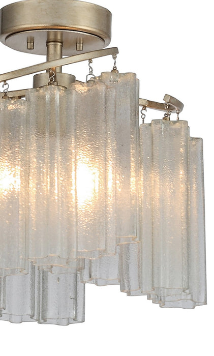 Maxim 39570WFLGS Three Light Semi-Flush Mount, Golden Silver
