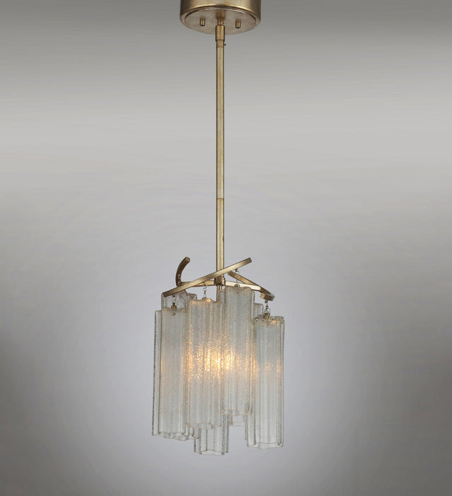 Maxim 39573WFLGS One Light Pendant, Golden Silver