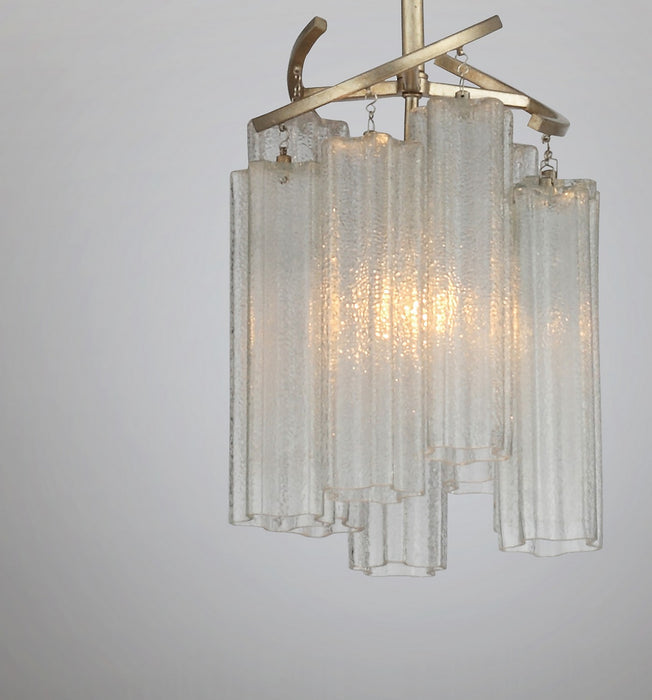 Maxim 39573WFLGS One Light Pendant, Golden Silver