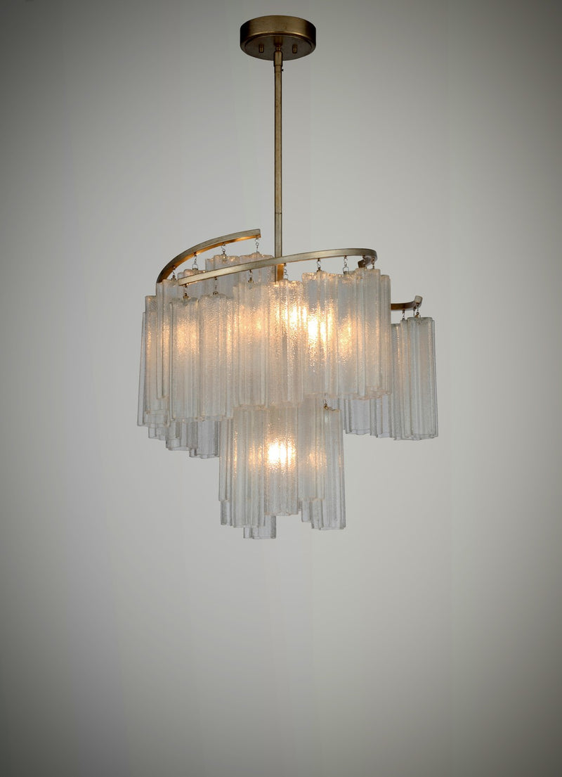 Maxim 39575WFLGS Seven Light Pendant, Golden Silver