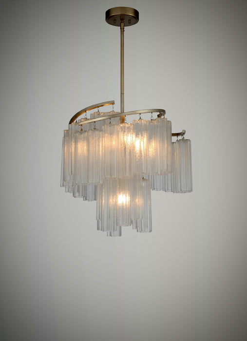 Maxim 39575WFLGS Seven Light Pendant, Golden Silver