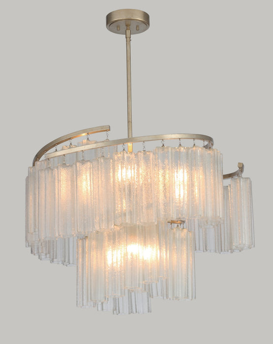 Maxim 39577WFLGS Nine Light Pendant, Golden Silver