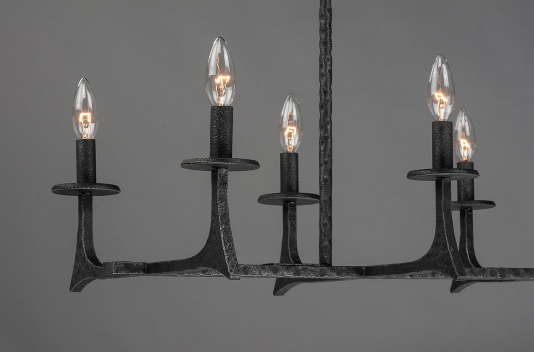 Maxim 30307NI Eight Light Linear Pendant, Natural Iron