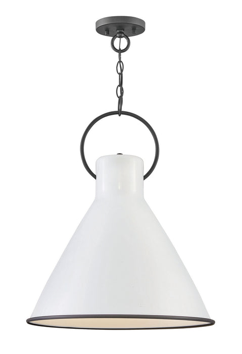 Hinkley 3555PT LED Pendant, Polished White
