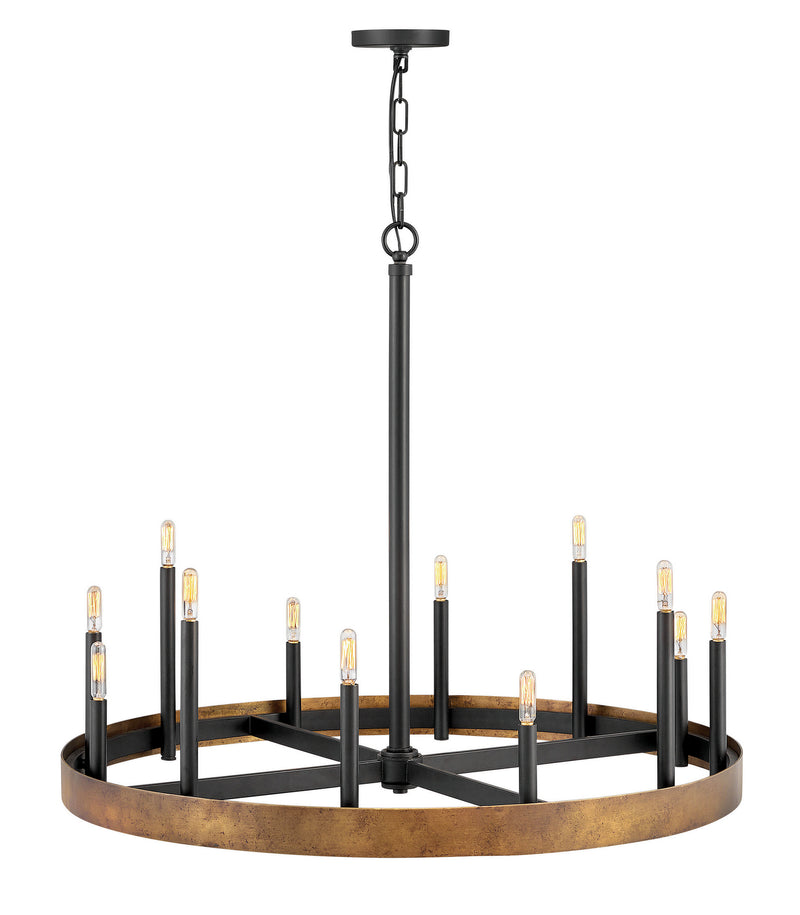 Hinkley 3869WA LED Chandelier, Weathered Brass