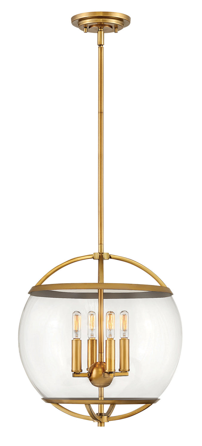 Hinkley 3934HB LED Pendant, Heritage Brass
