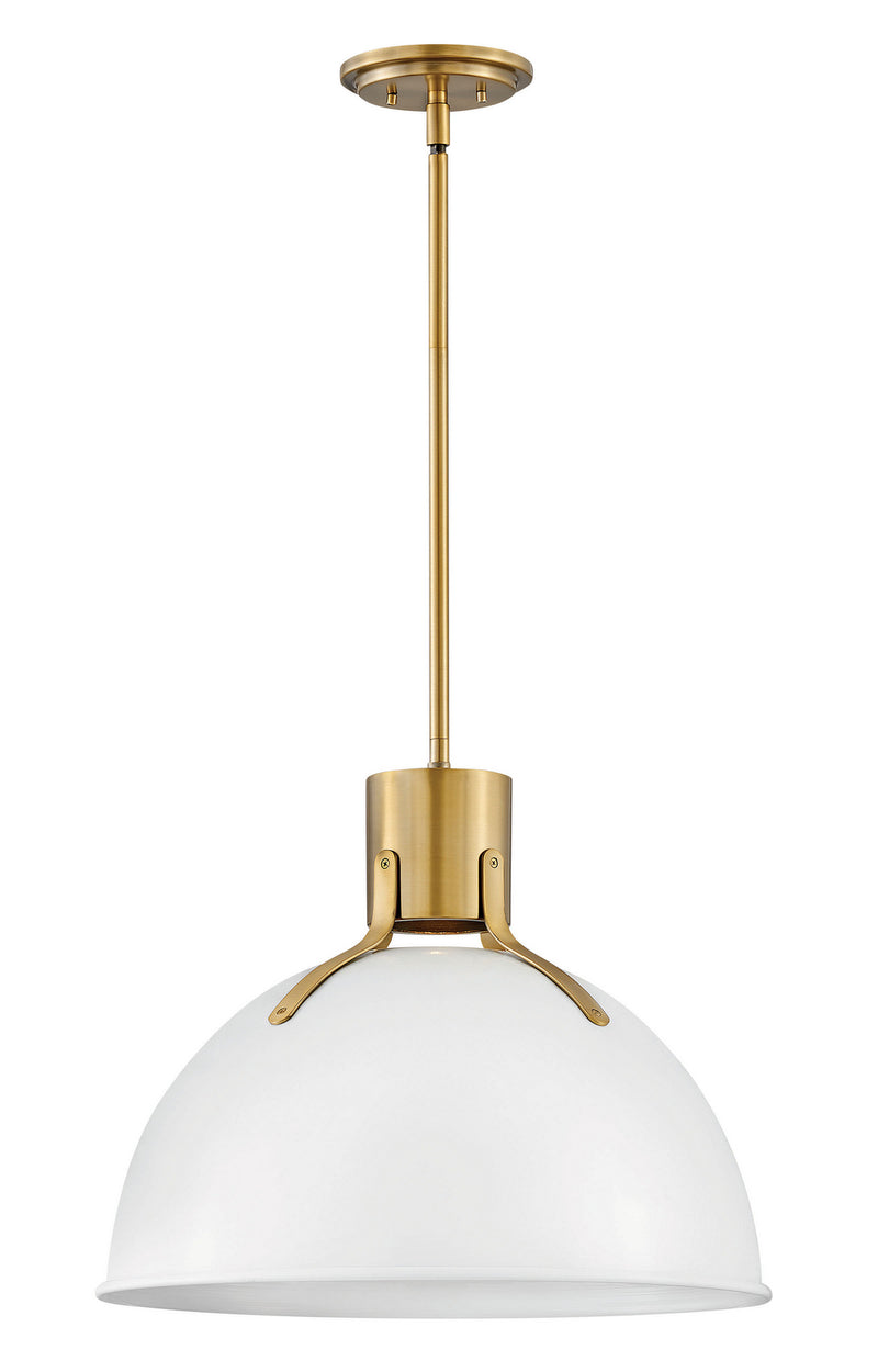 Hinkley 3483PT LED Pendant, Polished White