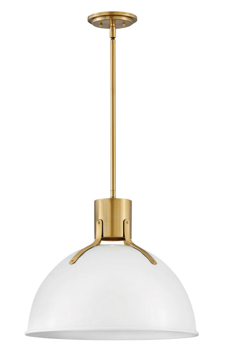 Hinkley 3483PT LED Pendant, Polished White