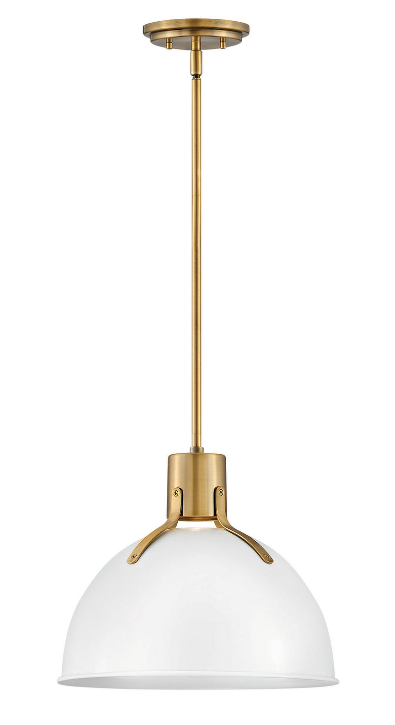 Hinkley 3487PT LED Pendant, Polished White