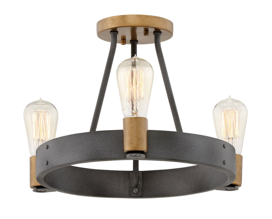Hinkley 4263DZ LED Foyer Pendant, Aged Zinc