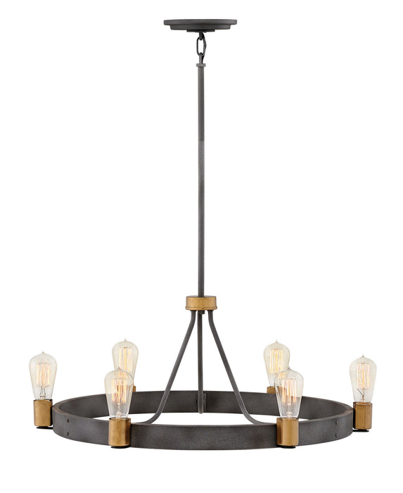 Hinkley 4266DZ LED Chandelier, Aged Zinc