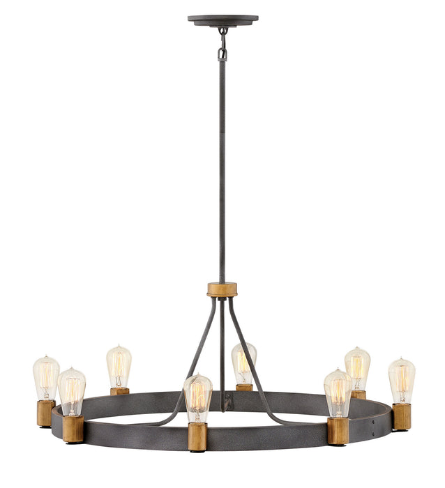 Hinkley 4268DZ LED Chandelier, Aged Zinc