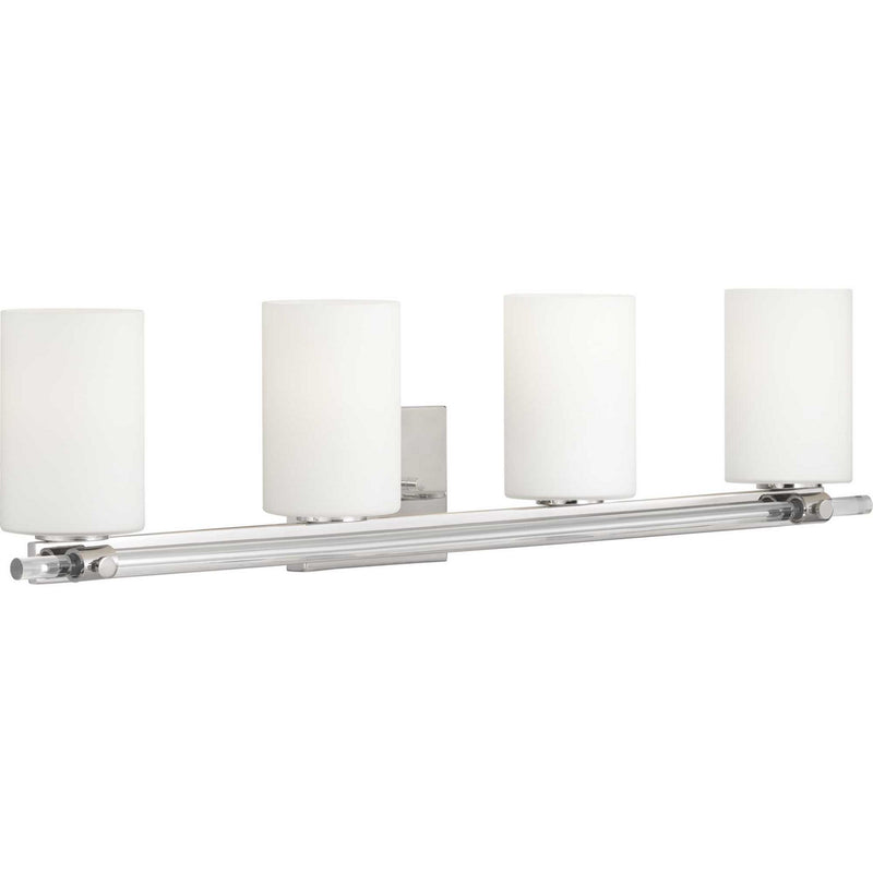Progress Lighting P300200-104 Four Light Bath, Polished Nickel