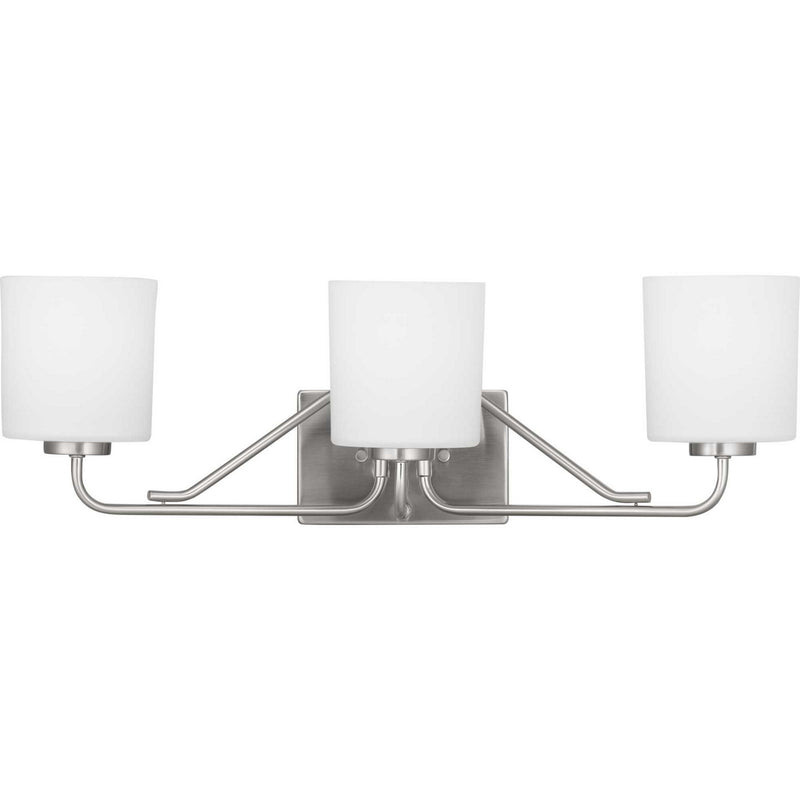 Progress Lighting P300220-009 Three Light Bath, Brushed Nickel