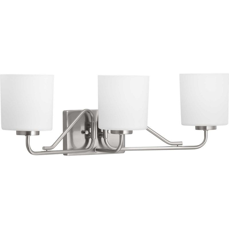 Progress Lighting P300220-009 Three Light Bath, Brushed Nickel