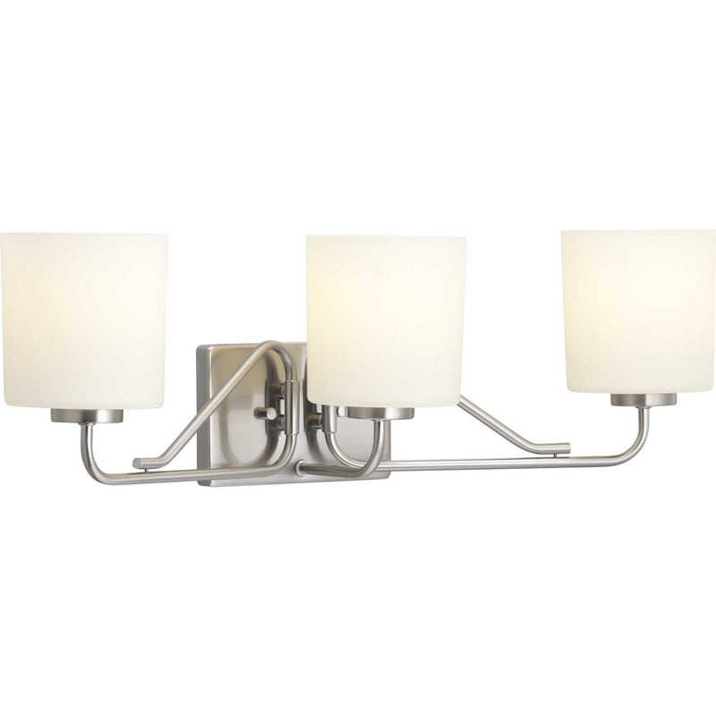 Progress Lighting P300220-009 Three Light Bath, Brushed Nickel