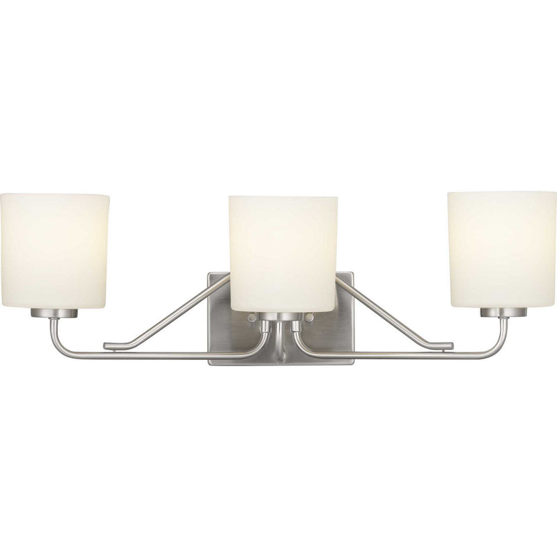 Progress Lighting P300220-009 Three Light Bath, Brushed Nickel