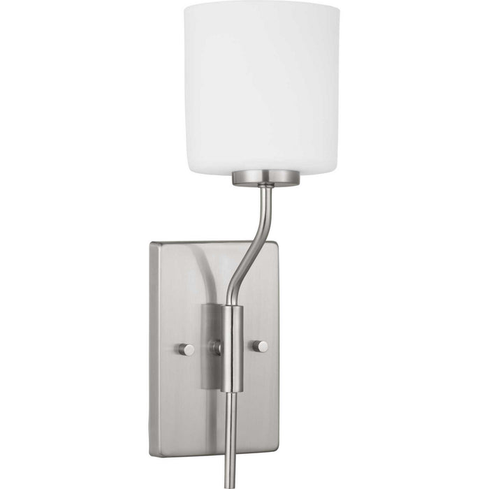 Progress Lighting P300222-009 One Light Wall Bracket, Brushed Nickel