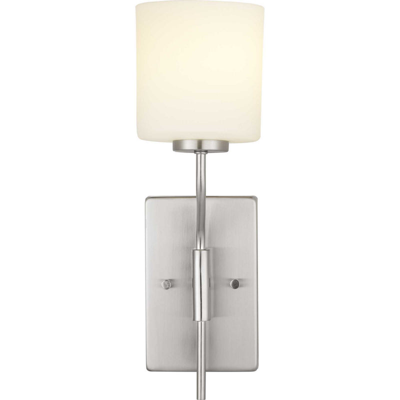 Progress Lighting P300222-009 One Light Wall Bracket, Brushed Nickel