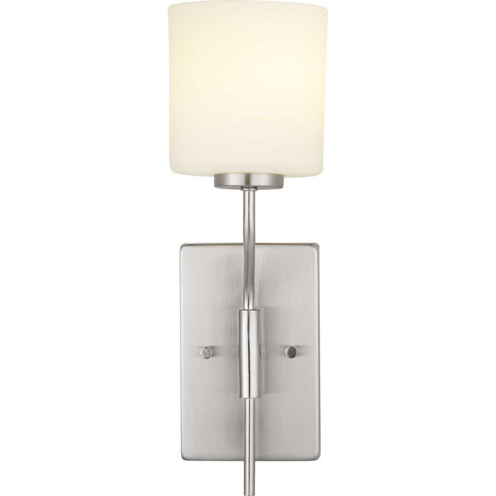 Progress Lighting P300222-009 One Light Wall Bracket, Brushed Nickel