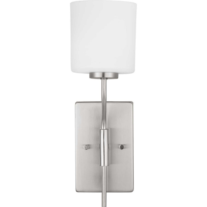 Progress Lighting P300222-009 One Light Wall Bracket, Brushed Nickel