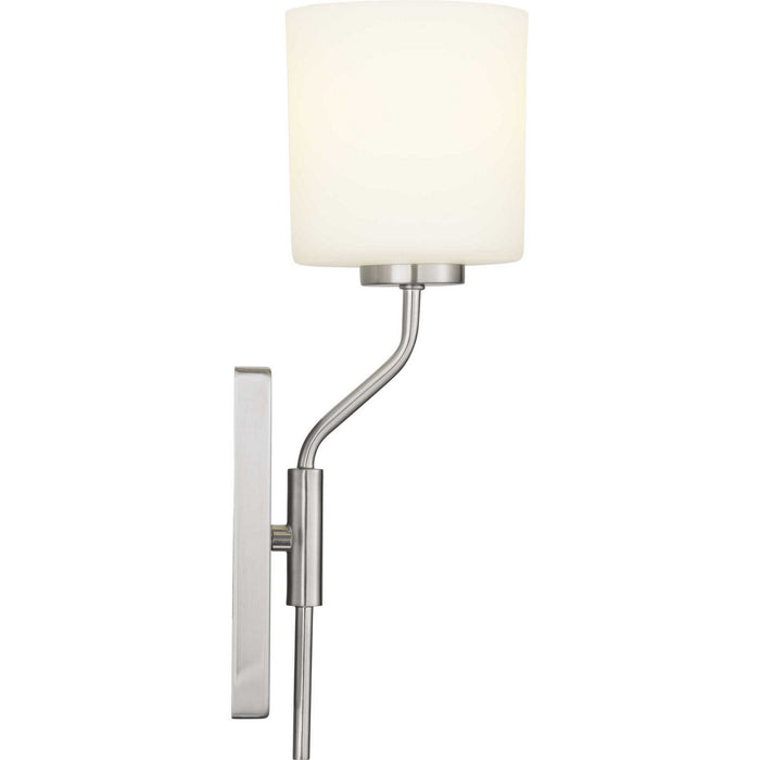 Progress Lighting P300222-009 One Light Wall Bracket, Brushed Nickel