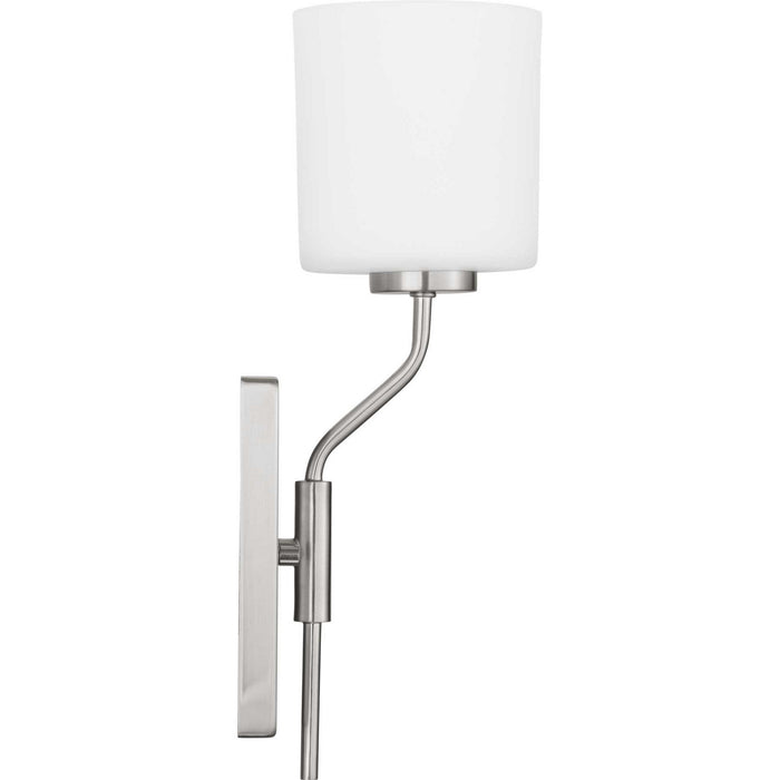 Progress Lighting P300222-009 One Light Wall Bracket, Brushed Nickel