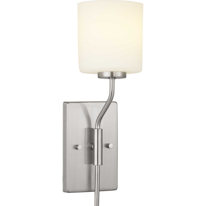 Progress Lighting P300222-009 One Light Wall Bracket, Brushed Nickel