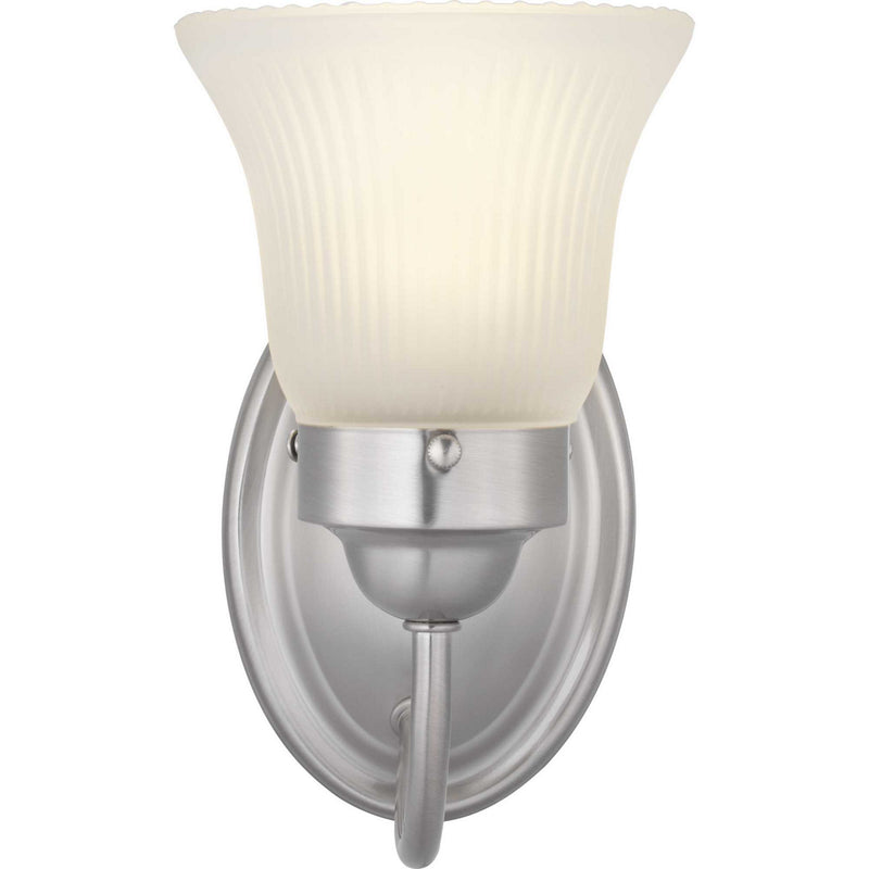 Progress Lighting P3287-09ET One Light Bath Bracket, Brushed Nickel