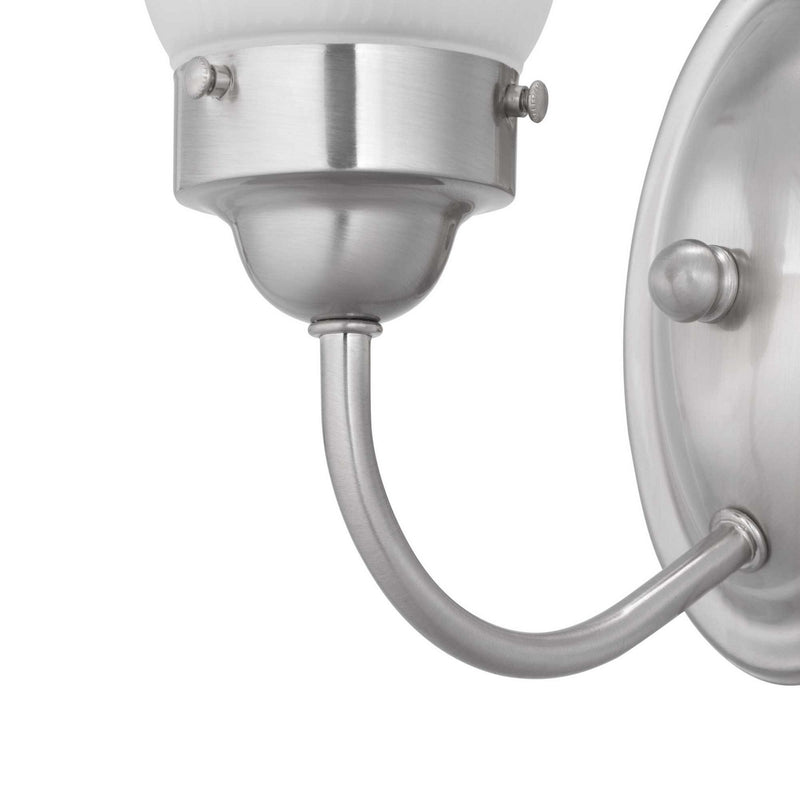 Progress Lighting P3287-09ET One Light Bath Bracket, Brushed Nickel