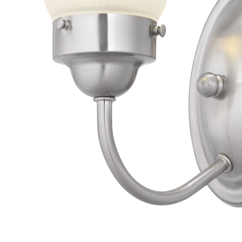 Progress Lighting P3287-09ET One Light Bath Bracket, Brushed Nickel