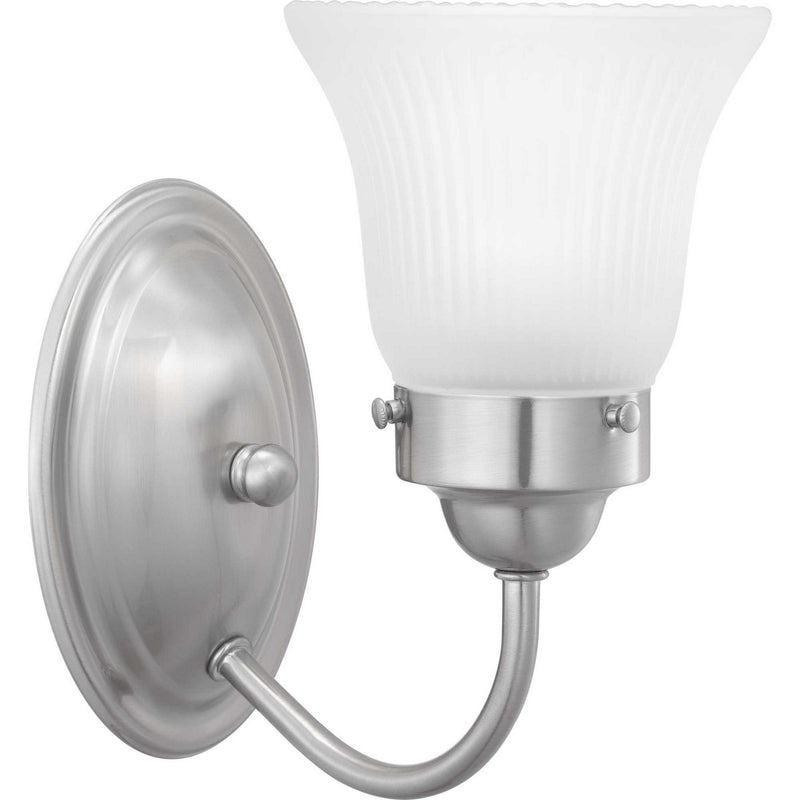 Progress Lighting P3287-09ET One Light Bath Bracket, Brushed Nickel