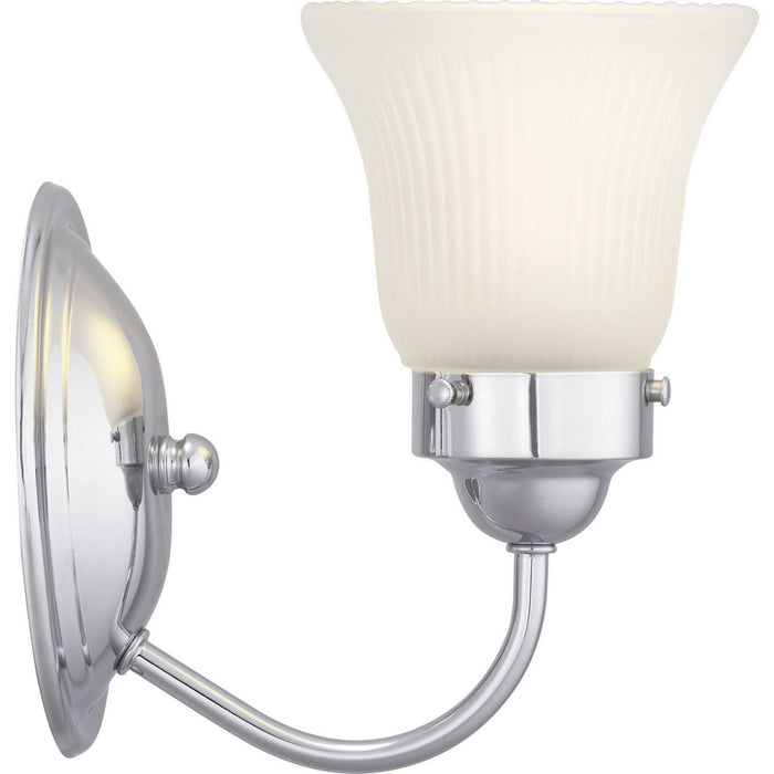 Progress Lighting P3287-15ET One Light Bath Bracket, Polished Chrome