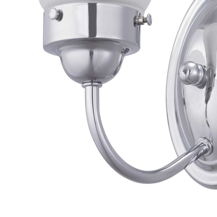 Progress Lighting P3287-15ET One Light Bath Bracket, Polished Chrome