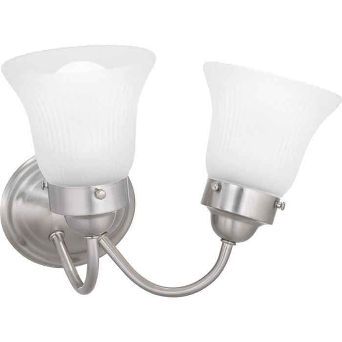 Progress Lighting P3288-09ET Two Light Bath Bracket, Brushed Nickel